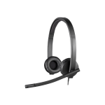 Logitech H570E USB Stereo Headset, Black