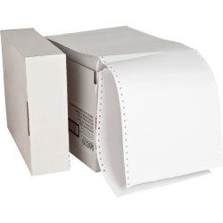 Sparco Continuous Paper, 14 7/8in x 8 1/2in, 20 Lb, Green Bar, Carton Of 2,600 Forms