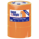 BOX Packaging Solid Vinyl Safety Tape, 3in Core, 2in x 36 Yd., Orange, Case Of 3