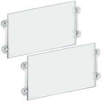 Azar Displays Clear Acrylic Window/Door Sign Holder Frame with Suction Cups 17ft"W x 11ft"H, Clear, Pack Of 2