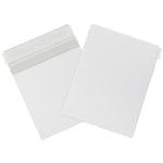 Partners Brand Self-Seal Stayflats Plus Express Pouch Mailers, 6in x 6in, White, Pack of 200