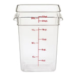 Cambro Square Food Storage Containers, 22-Quart, Clear, Pack Of 6 Containers