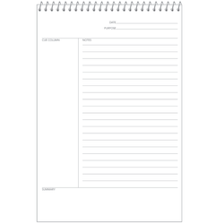 TOPS FocusNotes Top-Wire Notebook, 8 1/2in x 11in, 70 Sheets, Blue/White