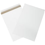 Partners Brand Self-Seal Stayflats Plus Express Pouch Mailers, 13in x 18in, White, Pack of 100