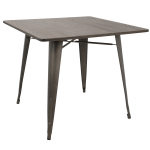 LumiSource Oregon Dinette Table, 30-1/2inH x 30-1/2inW x 36inD, Espresso/Antique