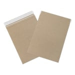 Partners Brand Self-Seal Stayflats Plus Flat Mailers, 9 3/4in x 12 1/4in, Kraft Brown, Pack of 100