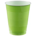 Amscan Plastic  Cups, 18 Oz, Kiwi Green, Set Of 150 Cups