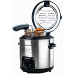 Ovente FDM1091BR 0.9-Liter Electric Oil Deep Fryer, Silver