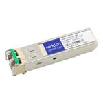 AddOn - SFP (mini-GBIC) transceiver module (equivalent to: Alcatel-Lucent ISFP-GIG-EZX) - 1GbE - 1000Base-ZX - LC single-mode - up to 74.6 miles - 1550 nm - TAA Compliant