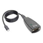 Eaton Tripp Lite Series USB-C to Serial Adapter (DB9) - Keyspan, High-Speed (M/M), Detachable Cable, TAA - Serial adapter - USB - RS-232 x 1 - black - TAA Compliant