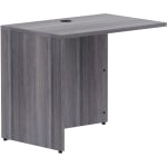 Lorell Essentials 35inW Desk Return Shell, Weathered Charcoal