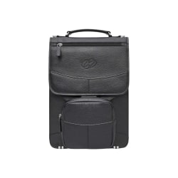 MacCase Premium Leather Briefcase - Notebook carrying case - 13in - 16in - black - with Backpack Straps