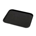 Carlisle Griptite 2 Rectangular Serving Tray, 14in x 18in, Black