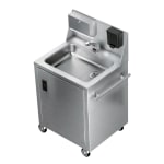 Zurn JUST Stainless Steel Portable Hand Washing Station, 45-3/4inH x 29-5/8inW x 23-3/16inD, Silver