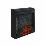 Ameriwood Home 18in Fireplace Insert With Remote, Black