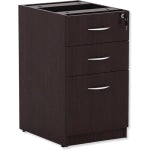 ALERA Valencia Box/Box/File Full Pedestal, 15.63w x 20.5d x 28.5h, Espresso - 15.6in x 20.5in x 28.5in - 3 x Drawer(s) for Box, File - Legal, Letter - Leveling Glide, Durable - Espresso - Wood Grain