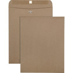 Quality Park Envelopes, 10in x 13in, Clasp Closure, 100% Recycled, Kraft, Pack Of 100