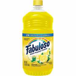 Fabuloso Multi-Purpose Cleaner - 56 fl oz (1.8 quart) - Lemon Scent - 1 Bottle - Rinse-free, Residue-free, Long Lasting - Yellow