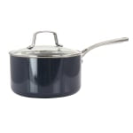 Martha Stewart Non-Stick Aluminum Saucepan, 3.5 Quart, Dark Gray