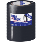 Tape Logic Color Masking Tape, 3in Core, 0.5in x 180ft, Black, Case Of 12