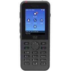 Cisco Wireless IP Phone 8821 World mode device ONLY - Cordless - Wi-Fi, Bluetooth - 2.4in Screen Size - USB - Headphone - 11.50 Hour Battery Talk Time - Black