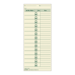 TOPS Job Cards Time Cards, 8.5in x 3.5in, Green Ink/Manila Paper, Box Of 500