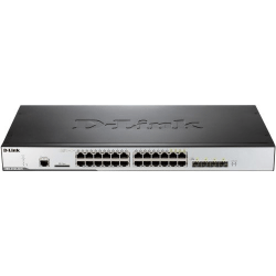 D-Link 20-Port Gigabit Unified Wireless Switch with 4 Gigabit Combo BASE-T/SFP Ports - 20 Ports - Manageable - Gigabit Ethernet - 10/100/1000Base-T - 3 Layer Supported - 4 SFP Slots - Twisted Pair - 1U High - Rack-mountable, Desktop