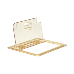 Cambro H-Pan High-Heat GN 1/2 Notched FlipLids, Amber, Set Of 6 Lids