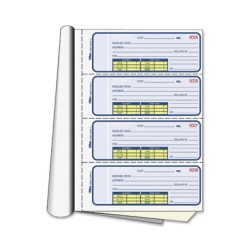 TOPS Carbonless Money Receipt Book, 2 Part, 2 3/4in x 5in, Set Of 50 Sheets