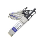 AddOn 5m Industry Standard QSFP+ Breakout DAC - Direct attach cable - SFP+ to QSFP+ - 16.4 ft - twinaxial