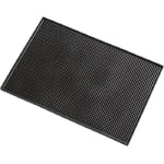 American Metalcraft Rubber Bar Mats, 12in x 18in, Black, Pack Of 12 Mats