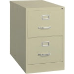 Lorell Fortress 26-1/2inD Vertical 2-Drawer Legal-Size File Cabinet, Putty