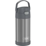 Thermos FUNtainer Water Bottle 12Oz - 12 fl oz - Gray - Stainless Steel, Silicone