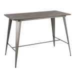 LumiSource Oregon Counter Table, 35-1/4inH x 48inW x 24inD, Antique/Espresso