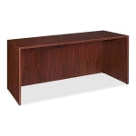 Lorell Essentials 72inW Credenza Shell Computer Desk, Mahogany