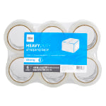 Office Depot Brand Heavy Duty Shipping Packing Tape, 1.89in x 54.6 Yd., Crystal Clear, Pack Of 6 Rolls