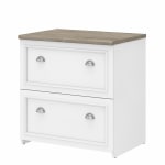 Bush Furniture Fairview 29-5/8inW x 20-7/8inD Lateral 2-Drawer File Cabinet, Shiplap Gray/Pure White, Standard Delivery