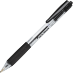 SKILCRAFT SLV-Performer Retractable Ballpoint Pen - Medium Pen Point - 1 mm Pen Point Size - Retractable - Black - Clear Plastic Barrel - 1 / Dozen