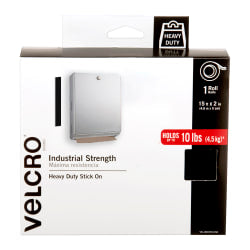 VELCRO Brand Industrial Strength Velcro Self Stick Tape, 2in x 15ft, Black