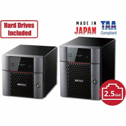 Buffalo TeraStation 3420DN Desktop 32 TB NAS Hard Drives Included - Annapurna Labs Alpine AL-214 1.40 GHz - 4 x HDD Supported - 4 x HDD Installed - 32 TB Installed HDD Capacity - 1 GB RAM DDR3 SDRAM - Serial ATA/600 Controller