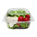 Stalk Market Compostable PLA Cold Food Containers, 6in x 6in x 3.5in, Clear, Pack of 240