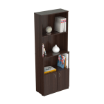 Inval 63inH Bookcase With Storage Area, Espresso-Wengue