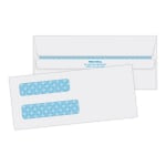 Quality Park #8 5/8 Redi-Seal Double-Window Security Envelopes, Left Windows (Top/Bottom), Self-Seal, White, Box Of 500