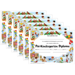 Hayes Diplomas, Pre-Kindergarten, 8-1/2in x 11in, 30 Diplomas Per Pack, Set Of 6 Packs