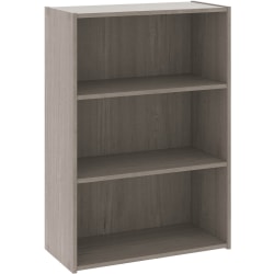 Sauder Beginnings 36inH 3-Shelf Bookcase, Silver Sycamore