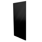 Ghent Aria Low-Profile Magnetic Glass Whiteboard, 60in x 48in, Black