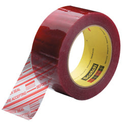 3M 3779 Pre-Printed Carton Sealing Tape, 2in x 110 Yd., Clear, Case Of 36