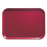 Cambro Camtray Rectangular Serving Trays, 14in x 18in, Cherry Red, Pack Of 12 Trays