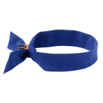 Ergodyne Chill-Its 6700FR Evaporative Cooling Bandanas With Ties, Blue, Pack Of 6 Bandanas