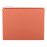 Smead Hanging File Folders, 1/5-Cut Adjustable Tab, Letter Size, Orange, Box Of 25